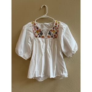 Zara Embroidered Top Size XS
